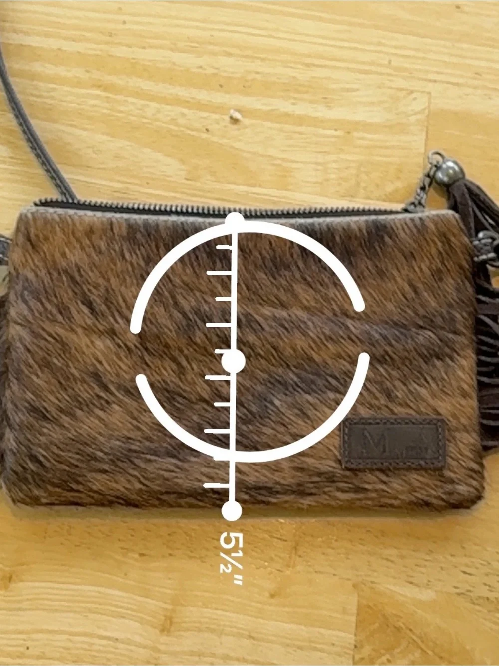 Montana West Brown Haircalf Fringe Crossbody Bag